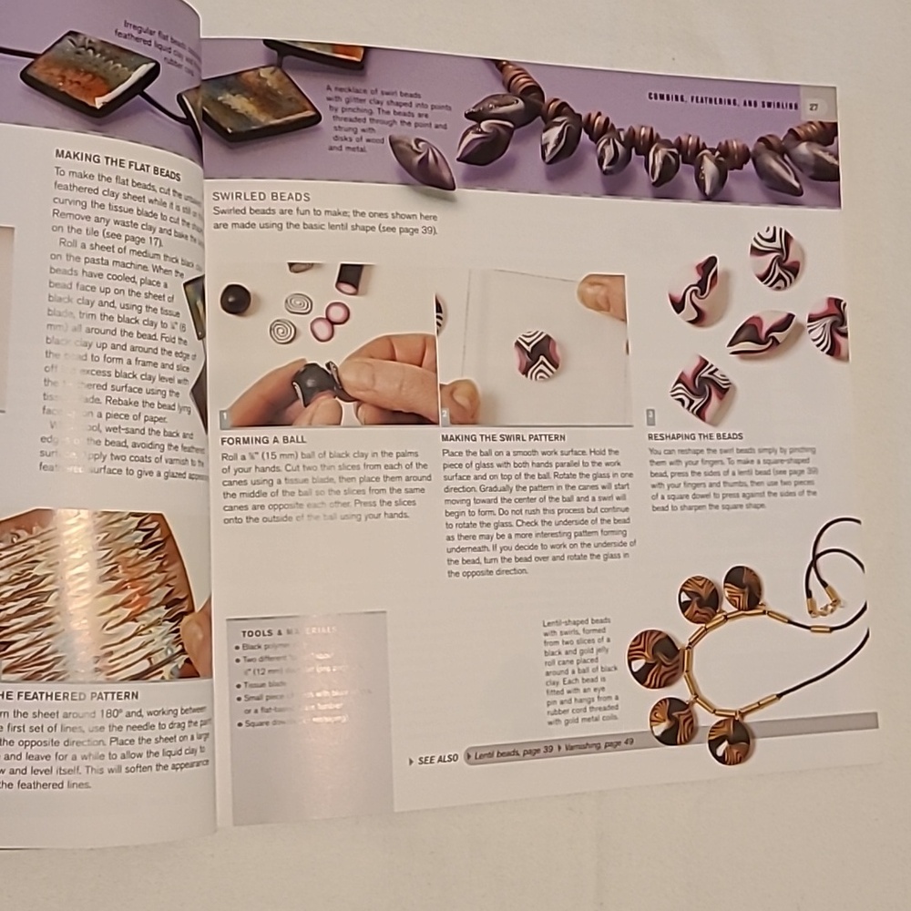 Making Polymer Clay Beads Step Book By Step Book By Carol Blackburn Jewelry - Picture 9 of 16